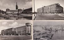 Rotterdam Blaak Groothandelsgebouw Museum Boymans Maashaven 4x RPC Postcard s