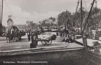 Rotterdam Military Cannon Canon Havenbeeld Dutch Real Photo Holland Postcard