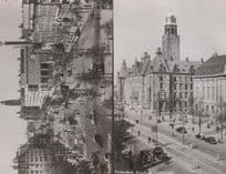 Rotterdam Raadhuis Coolsingel 2x Real Photo Holland Postcard