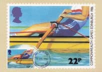 Rowing Boat Race Edinburgh 1986 Commonwealth Games FDC Postcard