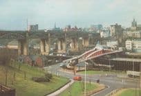 Royal Mail Newcastle On Tyne Bridge Tyneside Delivery Van Postcard