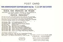 Royal Princess Diana New Luxury Cruise Liner Ship Limited 250 Postcard