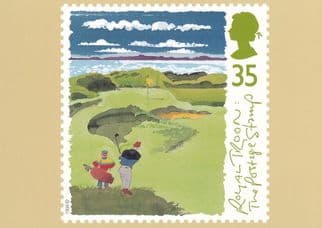 Royal Troon Golf Course Putting Green Bunker Approach Postcard