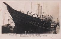 Royal Yacht Victoria & Albert Ship For King George V Cruise Old Postcard