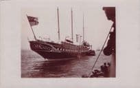 Royal Yacht Victoria & Albert Ship Liverpool 1904 Old Real Photo Postcard