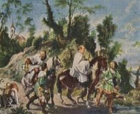 Rudolf I King of Germany 1270 Antique German Cigarette Card