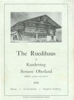 Ruedihaus Kandersteg Bernese Oberland Switzerland Old Card Guide