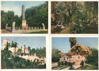 Russian Tennis Statue Falcon Bird Monuments Excavation 4x Postcard s