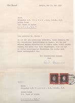Rut Brandt of German Chancellor Willy Book Author To WW2 Brigadier Hand Signed 1950s Letter