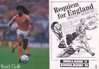 Ruud Gullit in Holland Football Club 2 England 0 World Cup 2x Postcard s