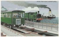 Ryde Pier Head Southampton Ship Departures Postcard