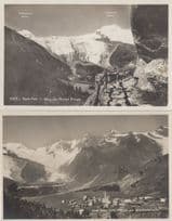 Saas-Fee Weg Zur Hohen Stiege Switzerland 2x Old Postcard s