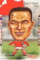 Salesi Finau Tonga 1999 Rugby Team Rare Artist Signed Postcard