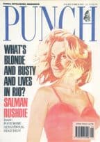 Salman Rushdie as Woman LGBT Interest Punch Magazine Postcard