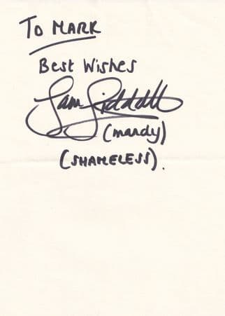 Samantha Siddall in Shameless as Mandy Maguire Giant Hand Signed Autograph