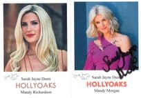 Sarah Jayne Dunn as Mandy Morgan Hollyoaks Hand Signed 2x Cast Card Photo s