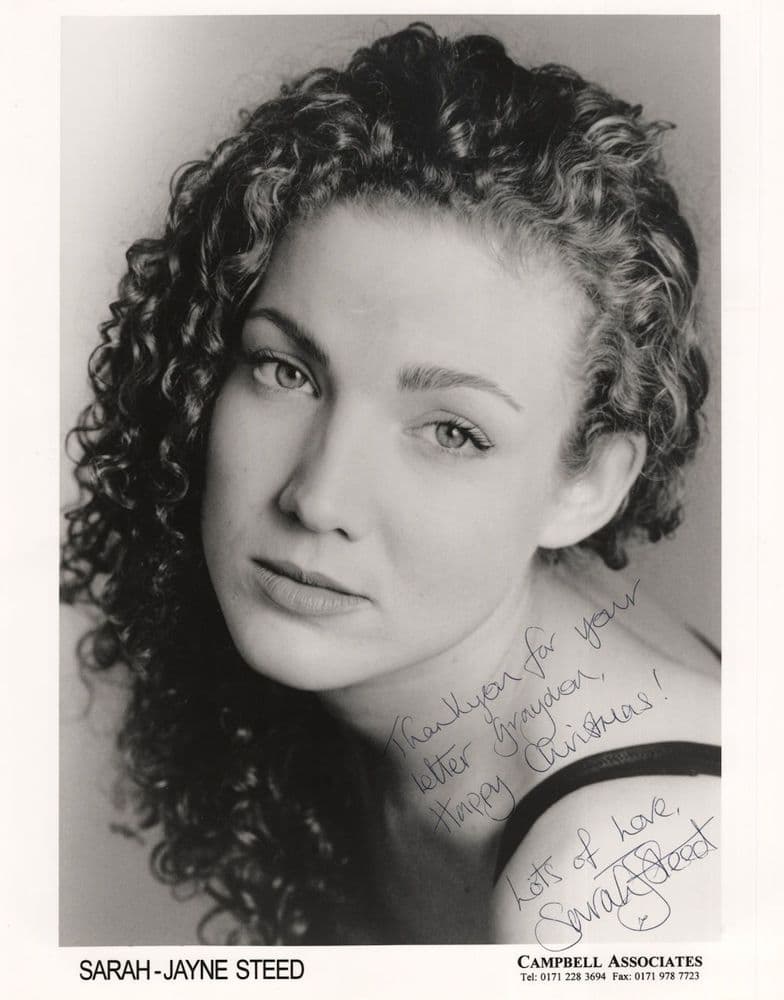 Jane Steed Sarah Jayne Steed Hollyoaks Stunning Large 10x8 Hand Signed Photo