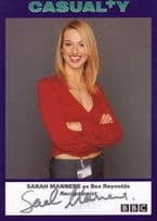 Sarah Manners as Bex Reynolds BBC Casualty Hand Signed Cast Card Photo