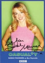 Sarah Manners Casualty Hand Signed BBC Cast Card Photo
