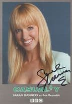 Sarah Manners Casualty Holby City Hand Signed Cast Card Photo