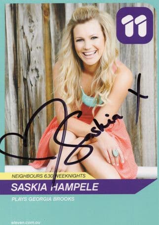 Saskia Hampele as Georgia Brooks Neighbours Hand Signed Cast Card Photo