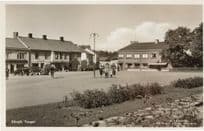 Savsjo Torget Sweden Skanska Banken Bicycles RPC Old Postcard