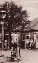 Scheveningen Holland Netherlands Poverty Teapot at Water Tap Old Real Photo Postcard