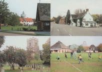Schoolboys Football Match on Martlesham Heath Suffolk Postcard