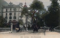 Schwiezerhof Hotel Suisse Interlaken Switzerland Antique Postcard