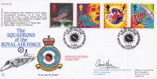 Science Fiction Time Travel UFO Military Squadrons Of The Royal Air Force Hand Signed FDC