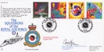 Science Fiction Time Travel UFO Military Squadrons Of The Royal Air Force Hand Signed FDC