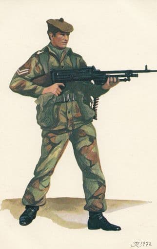 Scottish Army Corporal The Royal Scots 1972 Combat Dress Uniform Postcard