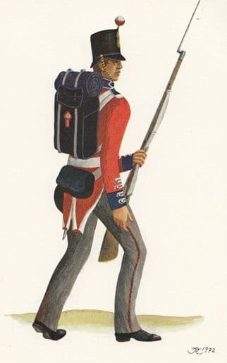 Scottish Military Royal Private 1854 Victorian Foot Soldier Uniform Postcard