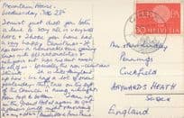 Sent From Kandersteg Park Hotel Gemmi Mit Altels Switzerland Postcard