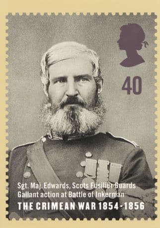Sergeant Major Edwards Scots Fusilier Guards Crimean War Postcard