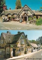Shanklin Pencil Cottage Crab Pub 2x Postcard s