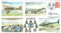 Shawbury RAF Station Timothy Jenner LTD TO 100 Hand Signed Map FDC