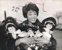 Shirley Bassey with Welsh Toy Doll Collection Old Large Press Photo