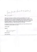 Shobu Kapoor Eastenders Large Hand Signed Letter