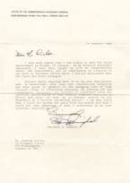 Shridath Rampall Guyana Politician Commonwealth Secretary Hand Signed Letter