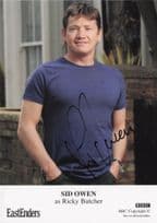 Sid Owen as Ricky Butcher Eastenders Hand Signed Cast Card Photo
