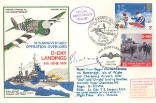 Sidney Goldberg WW2 Normandy D-Day Landings LTD TO 17 Hand Signed FDC