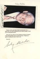 Sidney Sheldon Oscar Book Author Hand Signed Photo & Autograph Letter