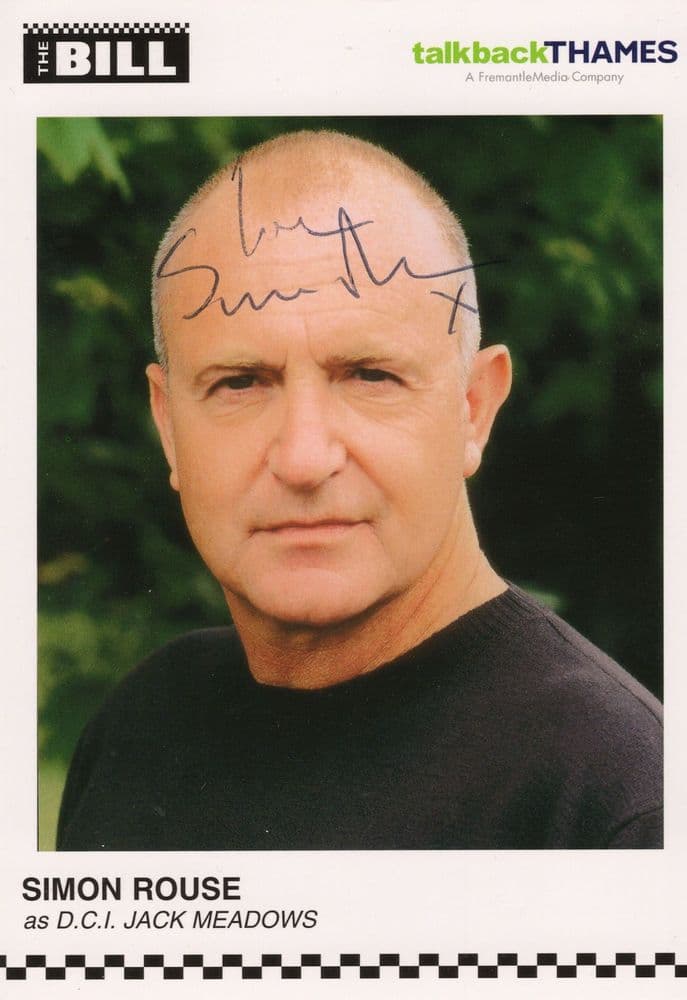 Simon Rouse Simon Rouse as DCI Jack Meadows The Bill ITV Hand Signed Cast Card Photo