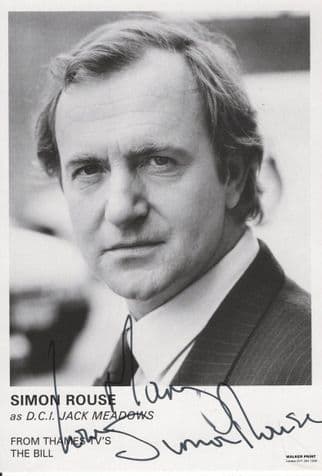Simon Rouse The Bill Hand Signed Cast Card + Amazing Message