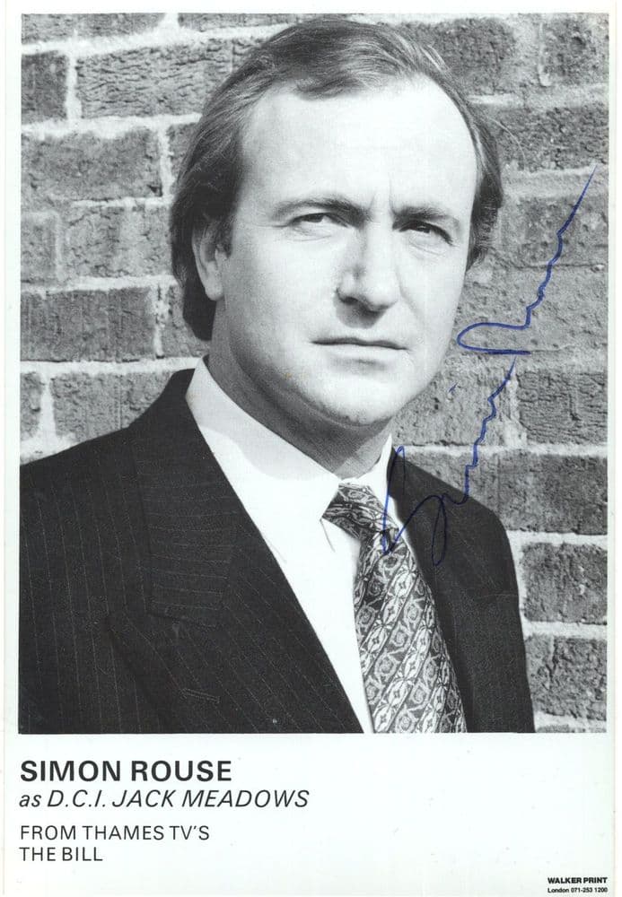 Simon Rouse The Bill Rare ITV Hand Signed Cast Card Photo