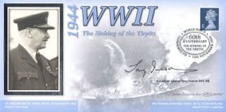 Sinking Of The Tirpitz WW2 Tony Iveson Hand Signed Benham FDC