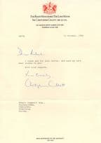 Sir Christopher Collett 1980s London Mayor Official Hand Signed Letter