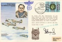 Sir Douglas Bader Swastika Last Hawker Hurricane Flown Hand Signed Military FDC