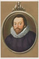 Sir Francis Drake Explorer Antique Painting Rare Cigarette Card